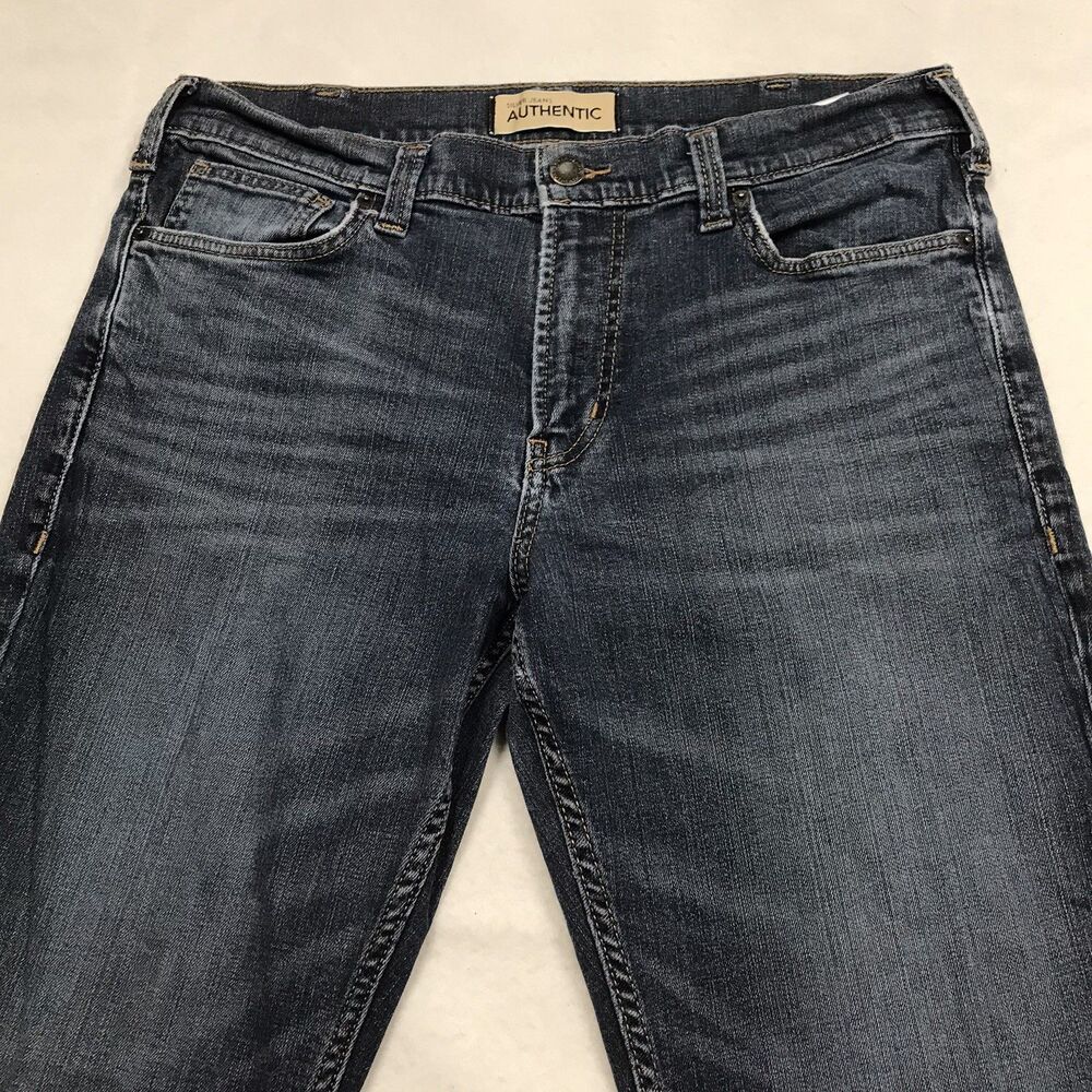 SILVER Athletic Jean Men 36x28 (36/30 tag) Dark Wash Whiskered Stretch Denim - Picture 3 of 15